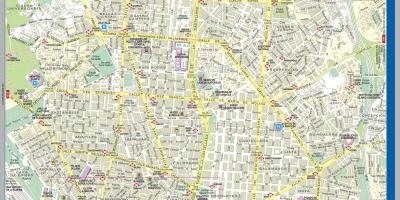 Carte de rue de centre-ville de Madrid