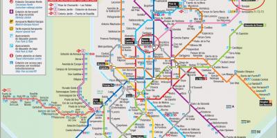 Madrid plan de métro de l'aéroport