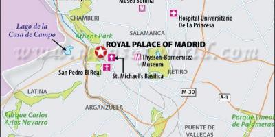 Carte du real Madrid emplacement