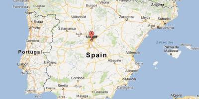 Carte de l'Espagne montrant Madrid