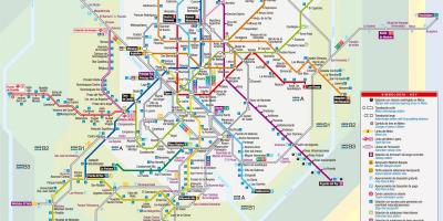 La carte de Madrid tram
