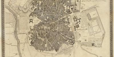 La carte de Madrid, de la vieille ville