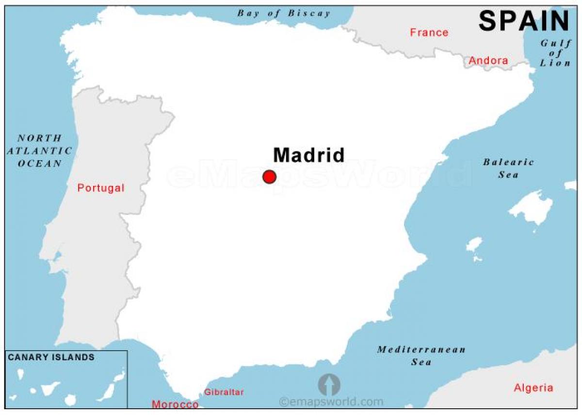 carte de la capitale de l'Espagne