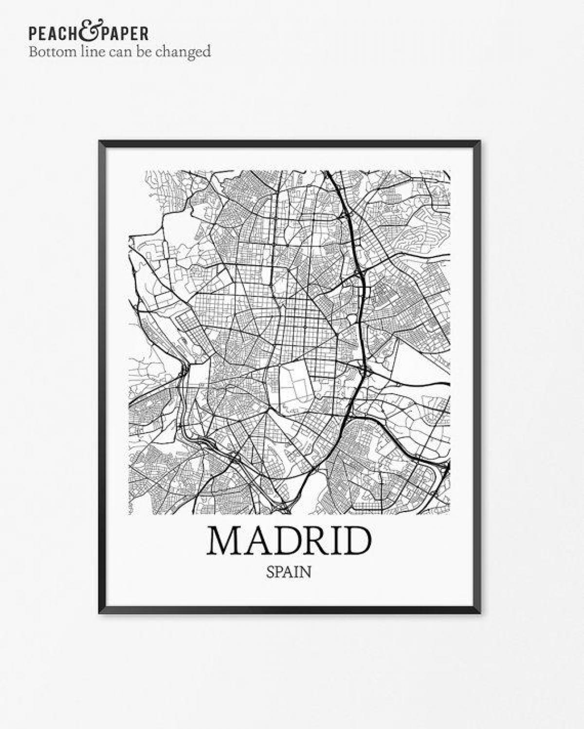 carte de la carte de Madrid affiche