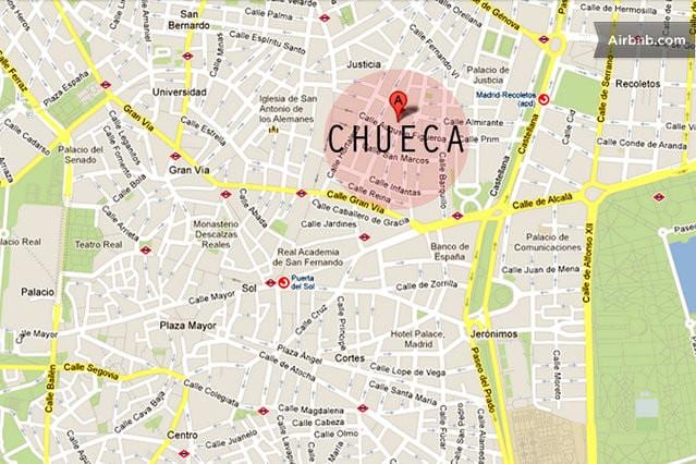 De chueca, à Madrid carte