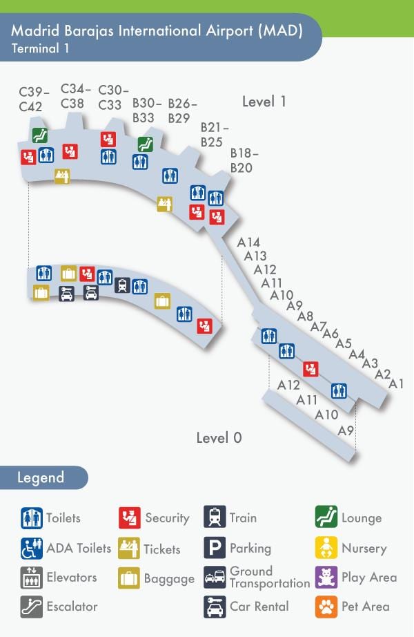 Madrid barajas terminal carte