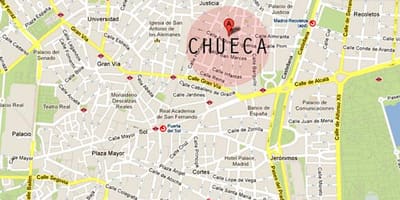 De chueca, à Madrid carte