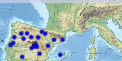 Carte de l'aéroport de Madrid destinations