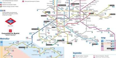 Madrid la station de métro la carte