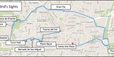 Madrid carte de marcher