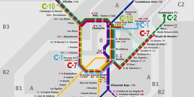 La carte de Madrid atocha gare