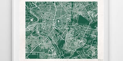 La carte de Madrid, l'art de la rue